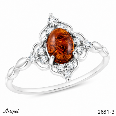 Ring 2631-B mit echter Bernstein