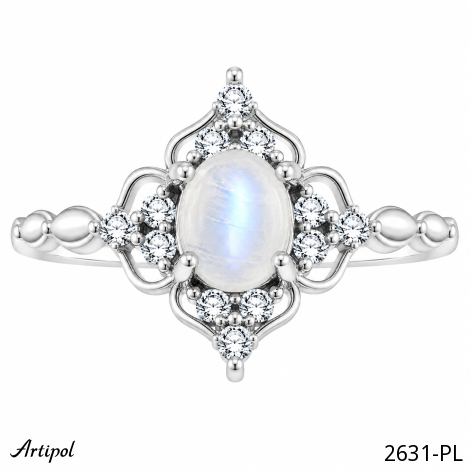Bague 2631-PL en Pierre de lune véritable