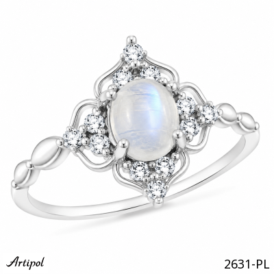 Bague 2631-PL en Pierre de lune véritable
