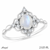 Ring 2631-PL with real Moonstone