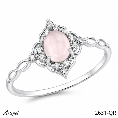 Ring 2631-QR with real Rose Quartz
