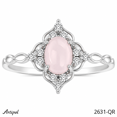 Ring 2631-QR with real Rose Quartz