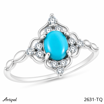 Bague 2631-TQ en Turquoise véritable