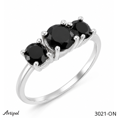 Ring 3021-ON mit echter Schwarzem Onyx