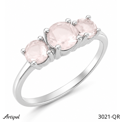 Ring 3021-QR mit echter Rosenquarz