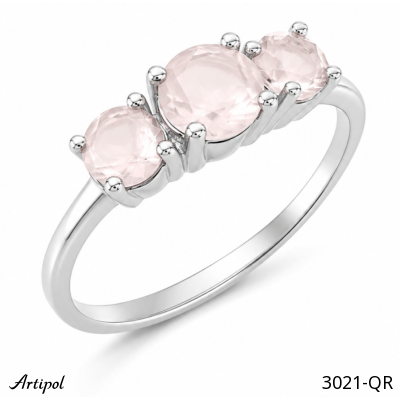 Ring 3021-QR mit echter Rosenquarz