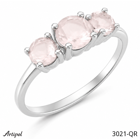 Ring 3021-QR with real Rose Quartz