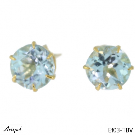 Ohrringe EF03-TBV mit echter Blauem Topas