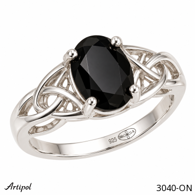 Ring 3040-ON mit echter Schwarzem Onyx