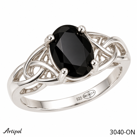 Bague 3040-ON en Onyx noir véritable