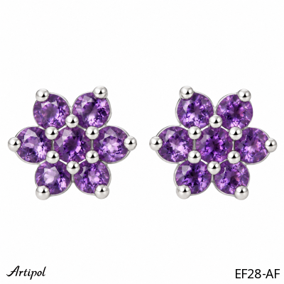 Boucles d'oreilles EF28-AF en Améthyste véritable