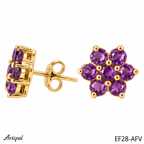 Earrings EF28-AFV with real Amethyst