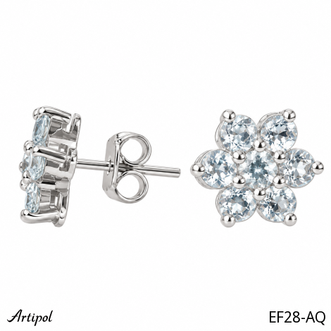 Earrings EF28-AQ with real Aquamarine