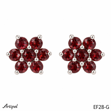 Boucles d'oreilles EF28-G en Grenat véritable