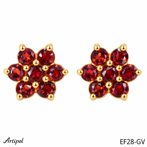 Earrings EF28-GV with real Garnet