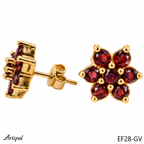 Earrings EF28-GV with real Garnet