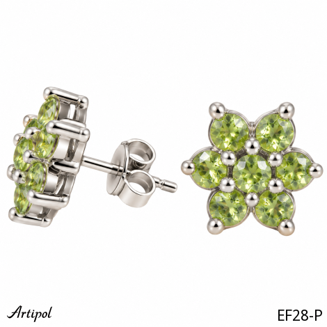 Boucles d'oreilles EF28-P en Péridot véritable
