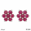 Earrings EF28-R with real Ruby
