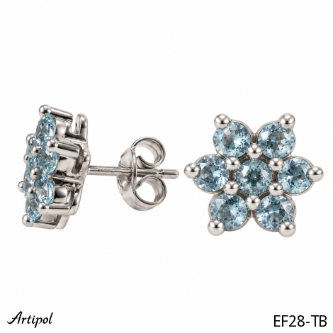 Boucles d'oreilles EF28-TB en Topaze bleue véritable