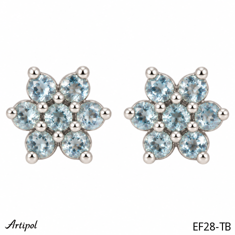 Boucles d'oreilles EF28-TB en Topaze bleue véritable