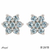 Boucles d'oreilles EF28-TB en Topaze bleue véritable