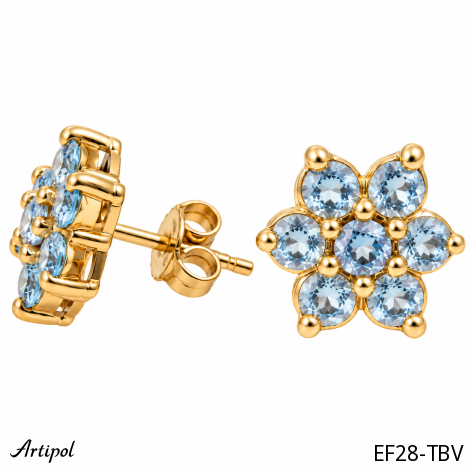 Boucles d'oreilles EF28-TBV en Topaze bleue véritable