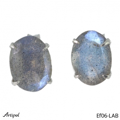 Earrings Ef06-LAB with real Labradorite