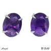 Earrings Ef06-AF with real Amethyst faceted