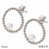 Boucles d'oreilles E5812-PL en Pierre de lune véritable