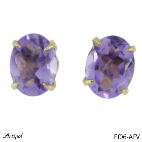 Ohrringe EF06-AFV mit echter Amethyst