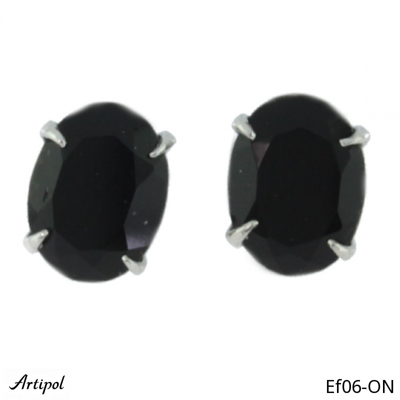 Earrings EF06-ON with real Black Onyx