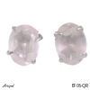 Earrings EF06-QR with real Rose quartz