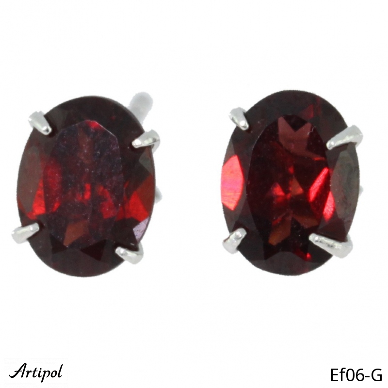 Earrings EF06-G with real Garnet