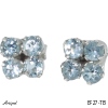 Earrings EF27-TB with real Blue Topaz