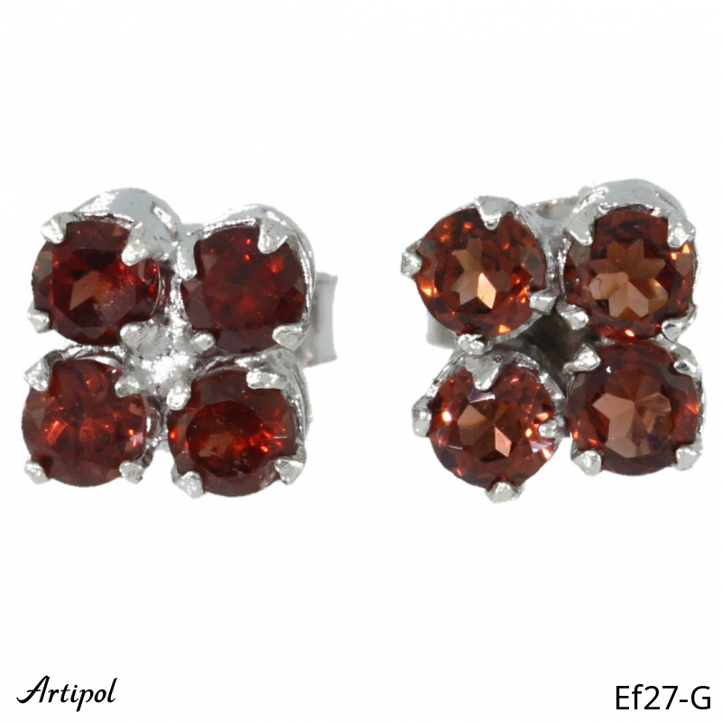 Earrings EF27-G with real Garnet