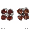 Earrings EF27-G with real Garnet