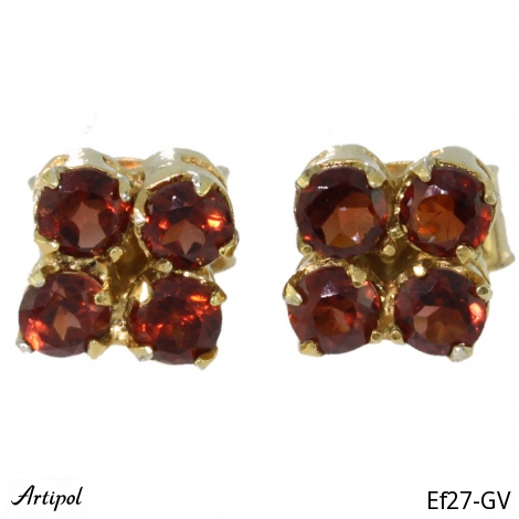 Boucles d'oreilles EF27-GV en Grenat véritable