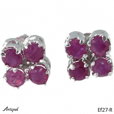 Boucles d'oreilles EF27-R en Rubis véritable