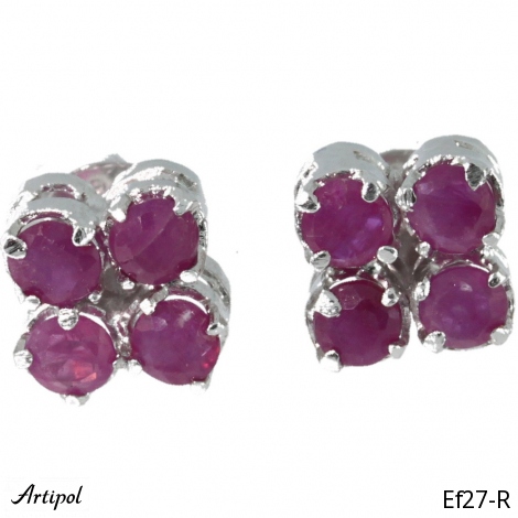 Earrings EF27-R with real Ruby