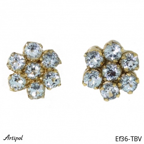 Ohrringe EF36-TBV mit echter Blauem Topas