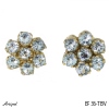 Earrings Ef36-TBV with real Blue topaz gold plated