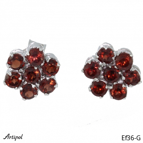 Earrings EF36-G with real Garnet