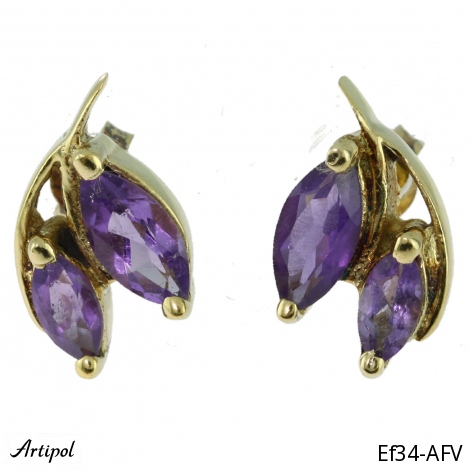 Ohrringe EF34-AFV mit echter Amethyst