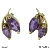 Earrings Ef34-AFV with real Amethyst gold plated