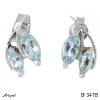 Boucles d'oreilles EF34-TB en Topaze bleue véritable