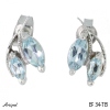 Earrings Ef34-TB with real Blue topaz