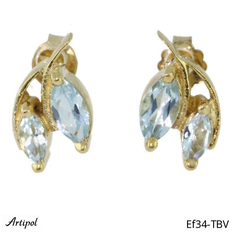 Boucles d'oreilles EF34-TBV en Topaze bleue véritable