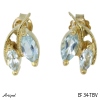 Earrings EF34-TBV with real Blue topaz