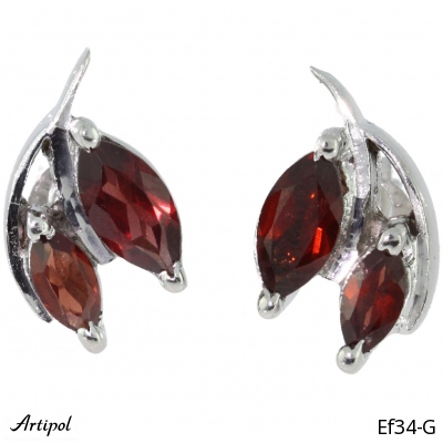 Boucles d'oreilles EF34-G en Grenat véritable