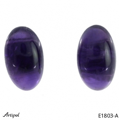 Earrings E1803-A with real Amethyst